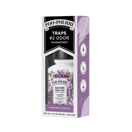 POO POURRI Poo-Pourri Lavender Vanilla Scent Odor Eliminator 2 oz Liquid LV-002-CB